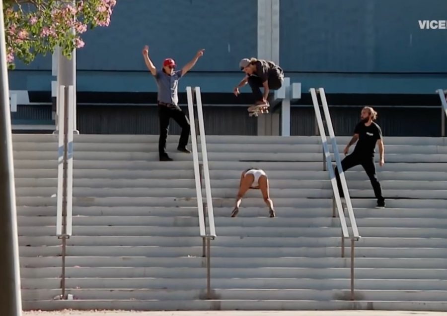 jaws ollie over twerking girl huge kickflip vice thrasher king of the road
