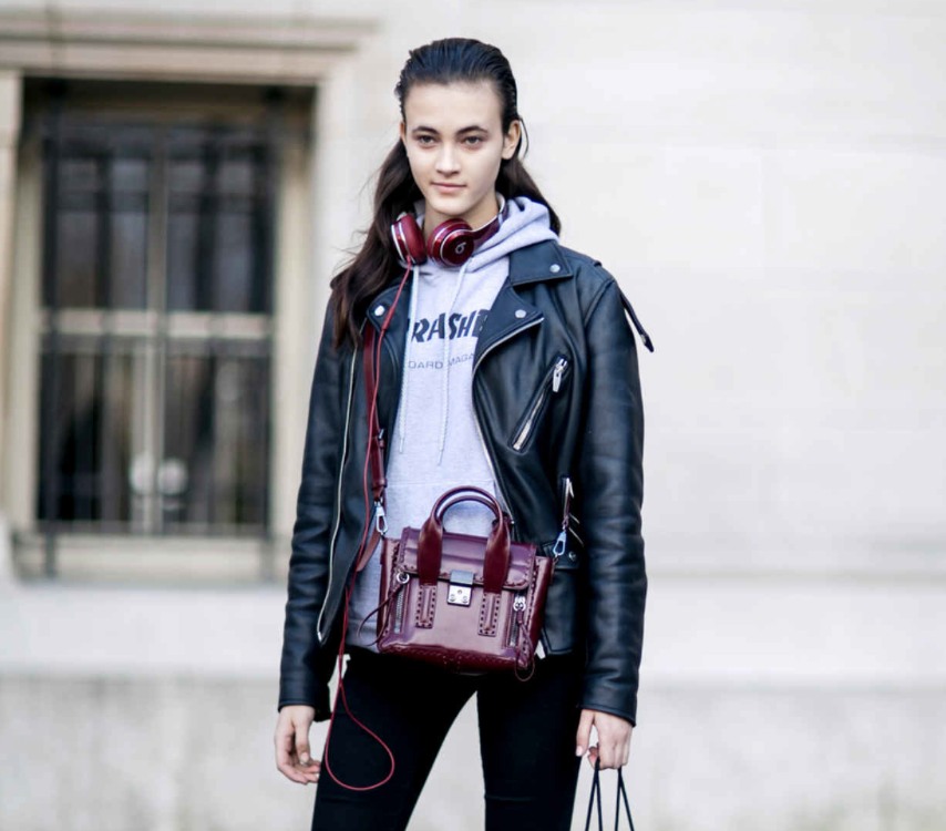 thrasher wearing model hoodie off duty 2